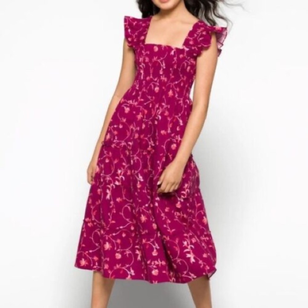 Hill House Nap Dress Ellie Burgundy XXS NWT